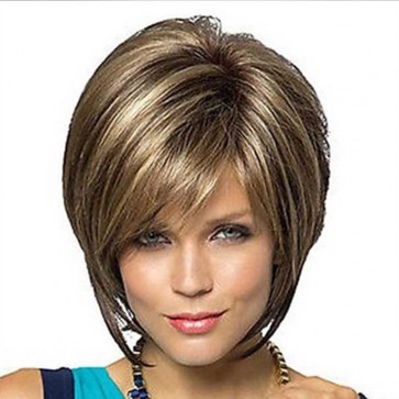 Buy Charming Short Straight Blonde Slight Wavy Fluffy Layer Ladies Wigs Kenya