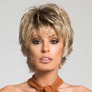 Buy Short Layered Pixie Wig Brown Ombre Blonde Synthetic Wigs Lagos