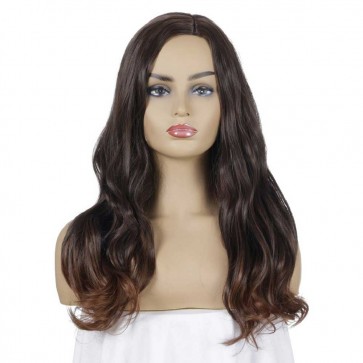 Buy Long Black Brown Wavy Synthetic Wigs Heat Resistant Western Cape