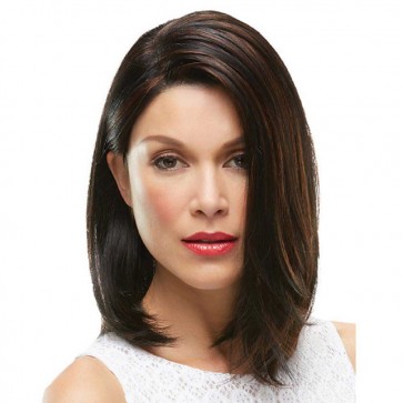 Short Brown Wig Side Part Natural Straight Synthetic Hair For Sale