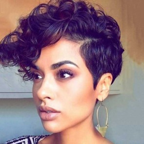 Buy Curly Wig for Black Women Short Black Pixie Cut Wigs in Bloemfontein