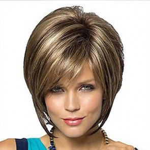 Buy Charming Short Straight Blonde Slight Wavy Fluffy Layer Ladies Wigs Kenya