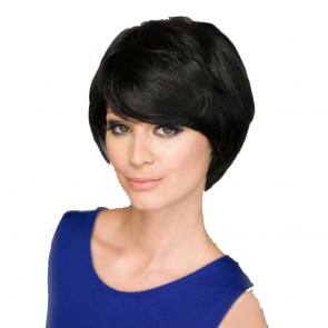 Buy Short Shaggy Layered Cut Synthetic Wig with Black for Women Morocco