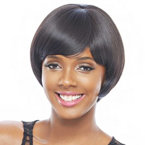 Short Black Straight Pixie Bob Wigs With Bangs for Black Women Eastern Cape