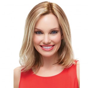 Shoulder Length Blonde Bob Short Hair Side Parting Ladies Wigs For Sale