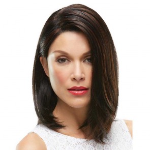 Short Brown Wig Side Part Natural Straight Synthetic Hair For Sale