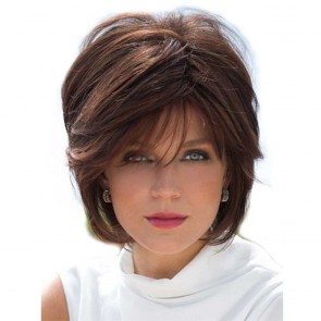 Buy Short Dark Brown Shaggy Layered Wavy Wigs for White Women in Cape Town