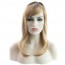 Fashion ladies slant bangs long hair and chemical fiber headgear 1