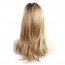 Fashion ladies slant bangs long hair and chemical fiber headgear 5