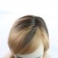 Fashion ladies slant bangs long hair and chemical fiber headgear 4