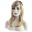 Fashion ladies slant bangs long hair and chemical fiber headgear 2