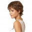 Short Brown Wig with Bangs Layered Pixie Cut Natural Curl 2