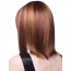 Short Bob Straight Synthetic Blonde Highlight Wigs for Women 4