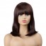 Buy Brown Short Straight Wig With Flat Bangs Layed Bob Straight in Durban