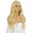 Buy Blond Wigs with Bangs for Women Gold Long Straight Wigs Algeria 2