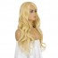Buy Blond Wigs with Bangs for Women Gold Long Straight Wigs Algeria 4