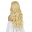 Buy Blond Wigs with Bangs for Women Gold Long Straight Wigs Algeria 5