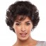 Buy Dark Brown Short Curly Wavy Wig with Hair Bangs Fashion Tanzania