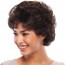 Buy Dark Brown Short Curly Wavy Wig with Hair Bangs Fashion Tanzania 2