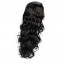 Long Wavy Black Middle Part Looking Natural Hair Wigs 5