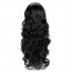 Long Wavy Black Middle Part Looking Natural Hair Wigs 6