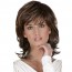 Medium Length Natural Wave Brown with Blonde Wigs With Bangs Dakar