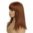 Long Natural Brown Straight Synthetic Layered Wigs with Bangs For Sale 4