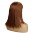 Long Natural Brown Straight Synthetic Layered Wigs with Bangs For Sale 5
