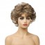 Short Curly Layered Natural Fluffy Wig with Bangs Heat Resistant 4