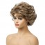 Short Curly Layered Natural Fluffy Wig with Bangs Heat Resistant 3