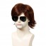 Dark Brown Short Wig Beard Sonny Hippie Halloween Cosplay Wig 2