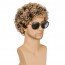 Mens Hair Wig Moustache Short Curly Halloween Wigs 2