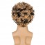 Mens Hair Wig Moustache Short Curly Halloween Wigs 5