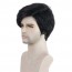 Men's Style Wavy Bouncy Side Swept Fringe Bang Hairstyle Wig 2
