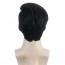 Men's Style Wavy Bouncy Side Swept Fringe Bang Hairstyle Wig 6