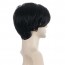 Men's Style Wavy Bouncy Side Swept Fringe Bang Hairstyle Wig 5