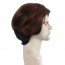 Short Curly Brown with Bangs Curly Hair Replacement Full Wigs 5