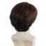 Short Curly Brown with Bangs Curly Hair Replacement Full Wigs 6