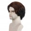 Short Curly Brown with Bangs Curly Hair Replacement Full Wigs 4