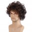 Short Brown Curly Layered Wig Fluffy Wig for Male Guy 3