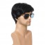 Men Short Brown Natural Wig Handsome Male Synthetic Wigs 3