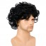 Men's Black Short Wavy Shaggy Style Layered Natural Wigs 2