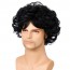 Men's Black Short Wavy Shaggy Style Layered Natural Wigs 3