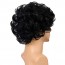 Men's Black Short Wavy Shaggy Style Layered Natural Wigs 5