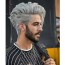 Silver Grey Wig Natural Layered Heat Resistant Hair for Male Guy 2