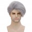 Silver Grey Wig Natural Layered Heat Resistant Hair for Male Guy 3