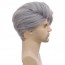 Silver Grey Wig Natural Layered Heat Resistant Hair for Male Guy 5
