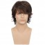 Handsome Brown Wig for Mens Fluffy Toupee for Daily Social 3