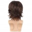 Handsome Brown Wig for Mens Fluffy Toupee for Daily Social 5