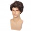 Mens Wigs Brown Short Wavy Shaggy Cosplay Halloween Costume 3
